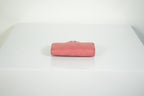 Chanel Classic Small Flap Pink Caviar Leather Keyholder Gold Hardware FULL SET