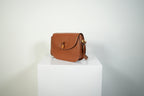 Gucci Bamboo Turnlock Crossbody Bag Brown Pebbled Leather Shoulder Bag