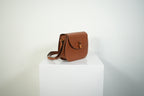 Gucci Bamboo Turnlock Crossbody Bag Brown Pebbled Leather Shoulder Bag