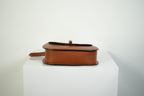 Gucci Bamboo Turnlock Crossbody Bag Brown Pebbled Leather Shoulder Bag