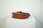 Gucci Bamboo Turnlock Crossbody Bag Brown Pebbled Leather Shoulder Bag