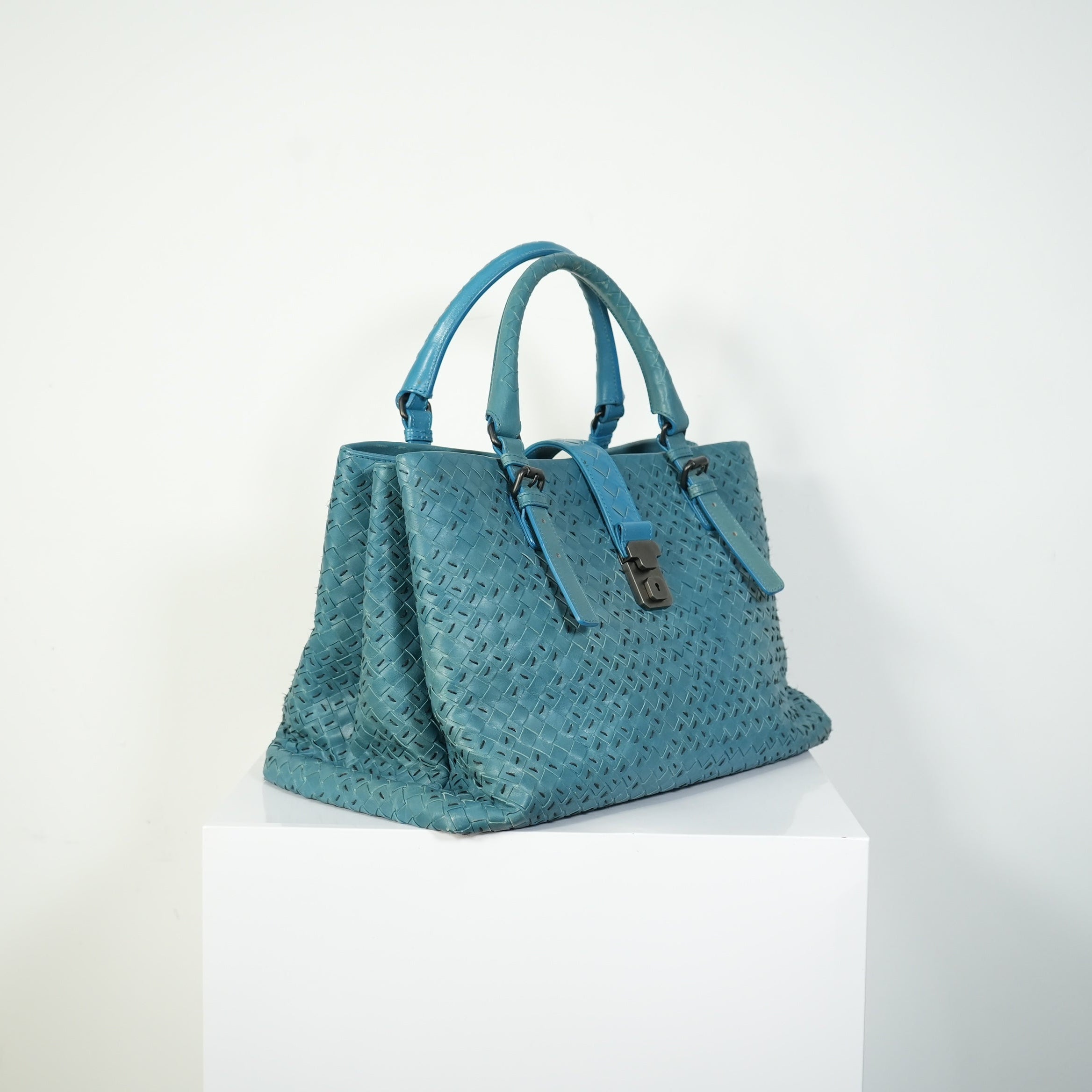 Bottega Veneta Small Roma Intrecciato Tote Bag