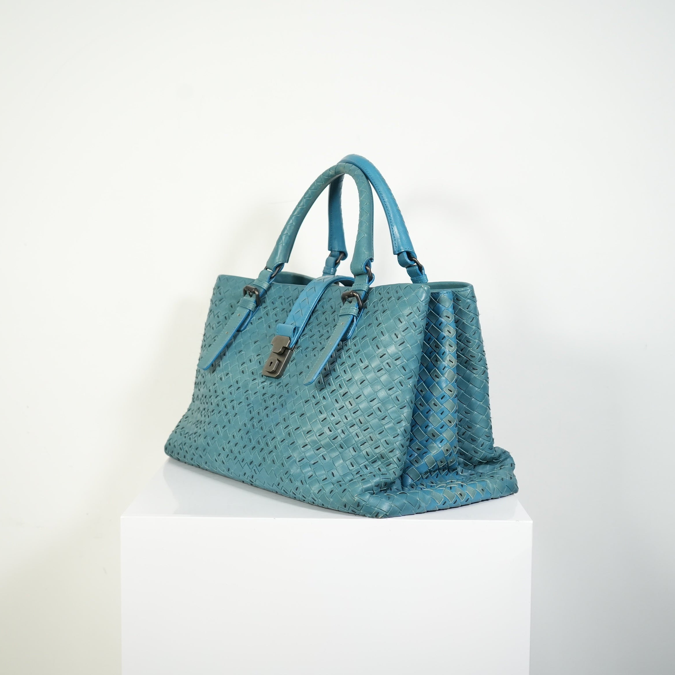 Bottega Veneta Small Roma Intrecciato Tote Bag