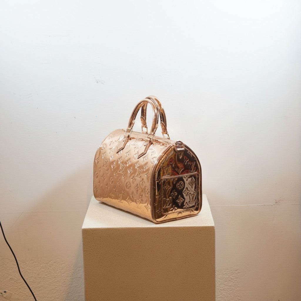 Louis Vuitton Monogram Miroir Rose Gold Speedy Bando 25