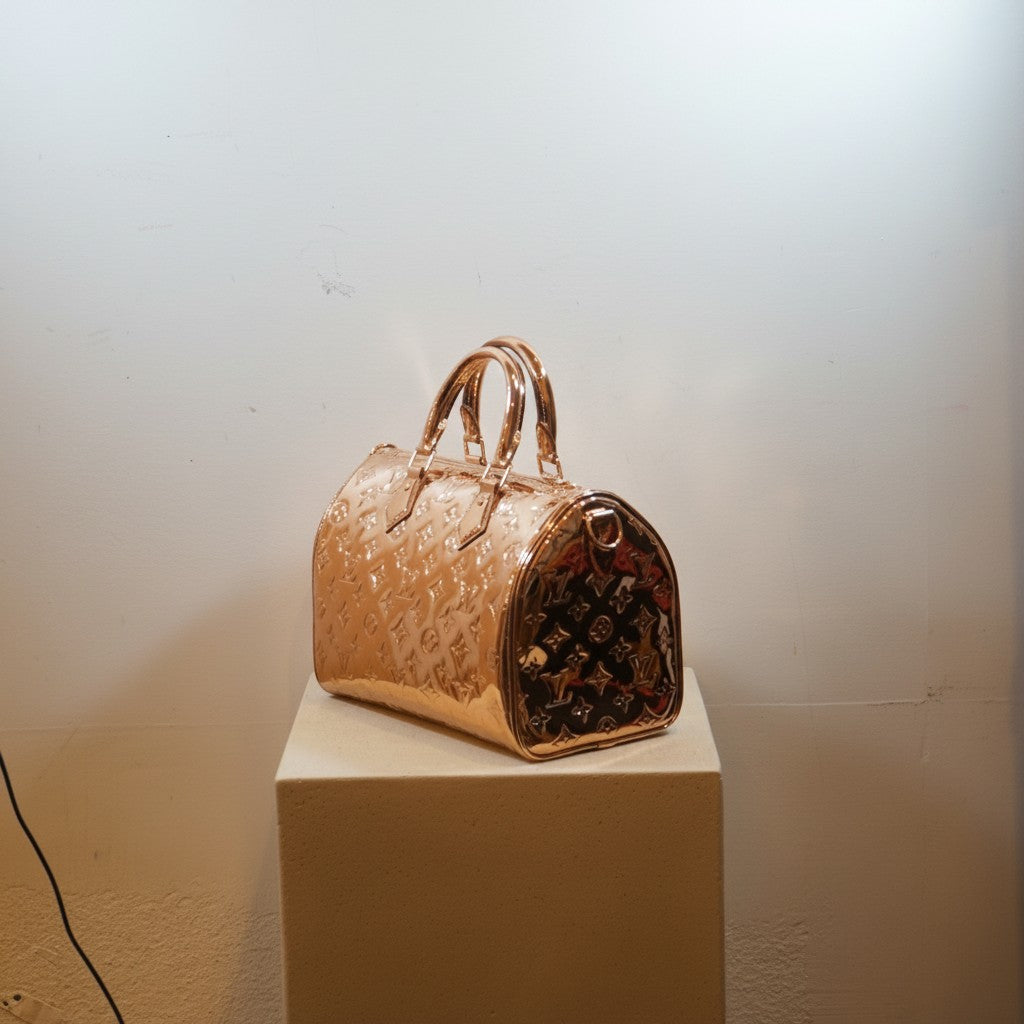 Louis Vuitton Monogram Miroir Rose Gold Speedy Bando 25