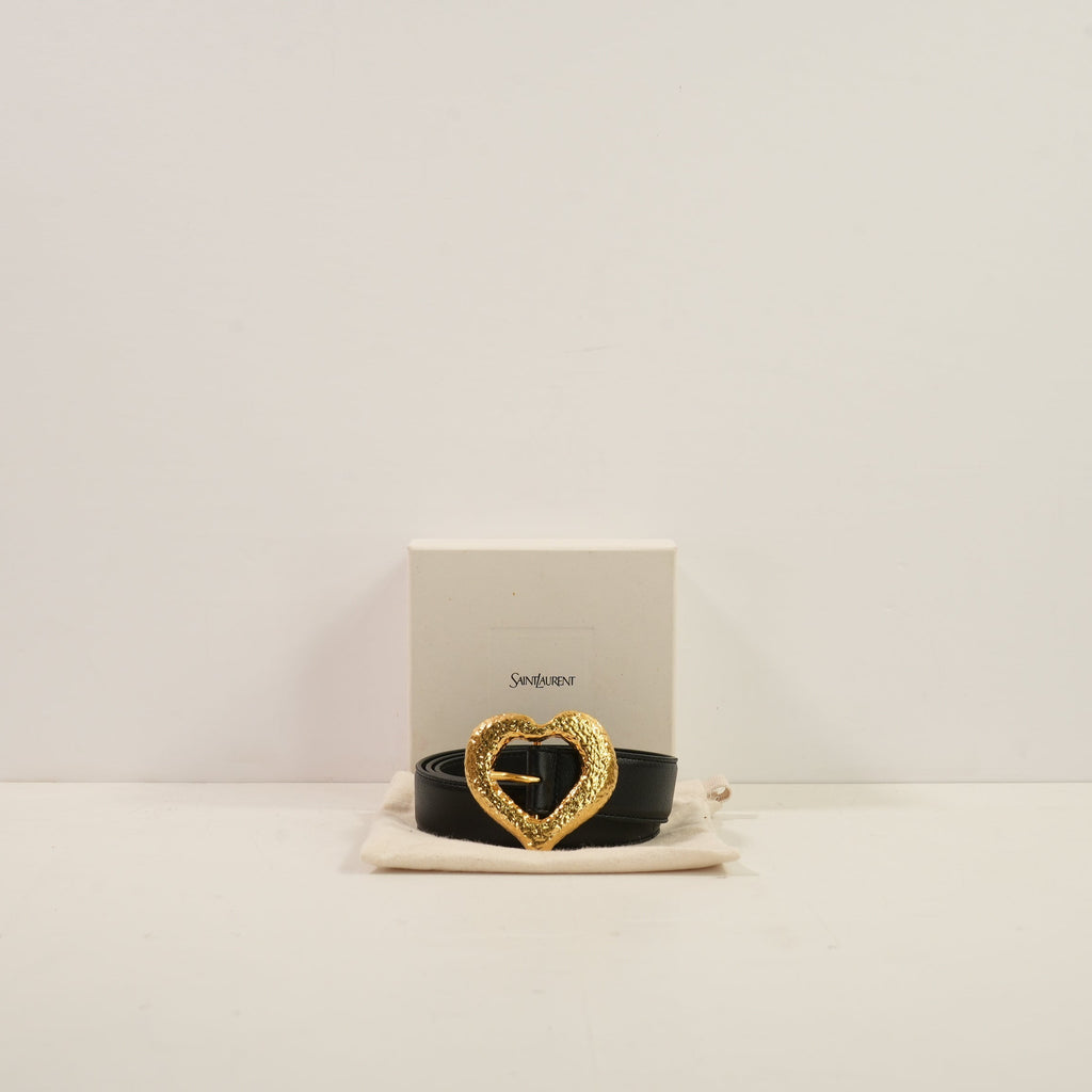Saint Laurent Heart Buckle Belt, Full Set