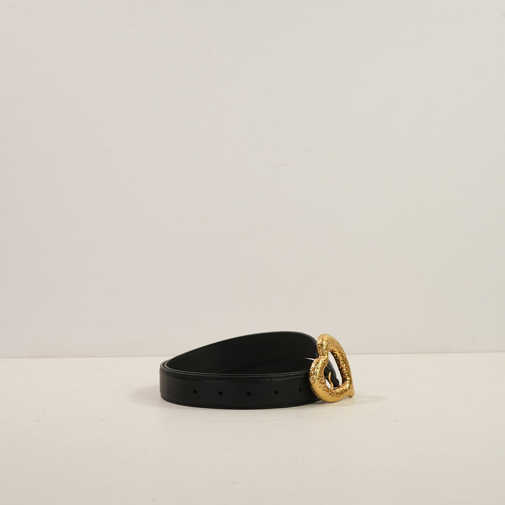 Saint Laurent Heart Buckle Belt, Full Set