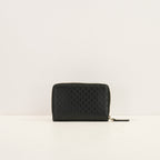 Gucci Black Microguccissima Zip Around Wallet W/Box