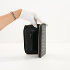 Gucci Black Microguccissima Zip Around Wallet W/Box