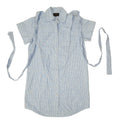 Vivienne Westwood Anglomania Striped Shirt Dress Blue White IT 42 Short Sleeve