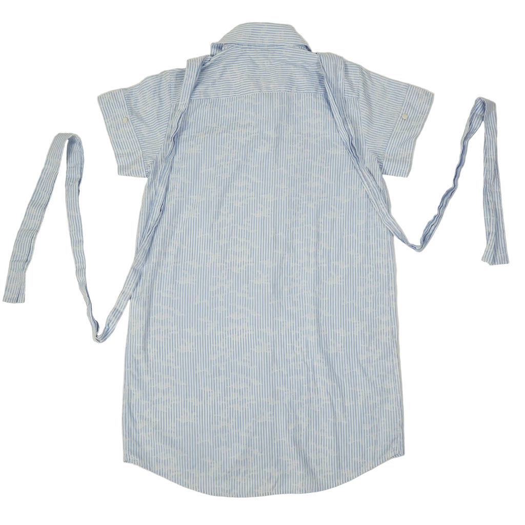 Vivienne Westwood Anglomania Striped Shirt Dress Blue White IT 42 Short Sleeve