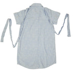 Vivienne Westwood Anglomania Striped Shirt Dress Blue White IT 42 Short Sleeve