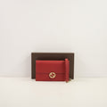 Gucci Red Interlocking G Wallet On Chain W/Box