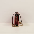 Gucci Red Interlocking G Wallet On Chain W/Box