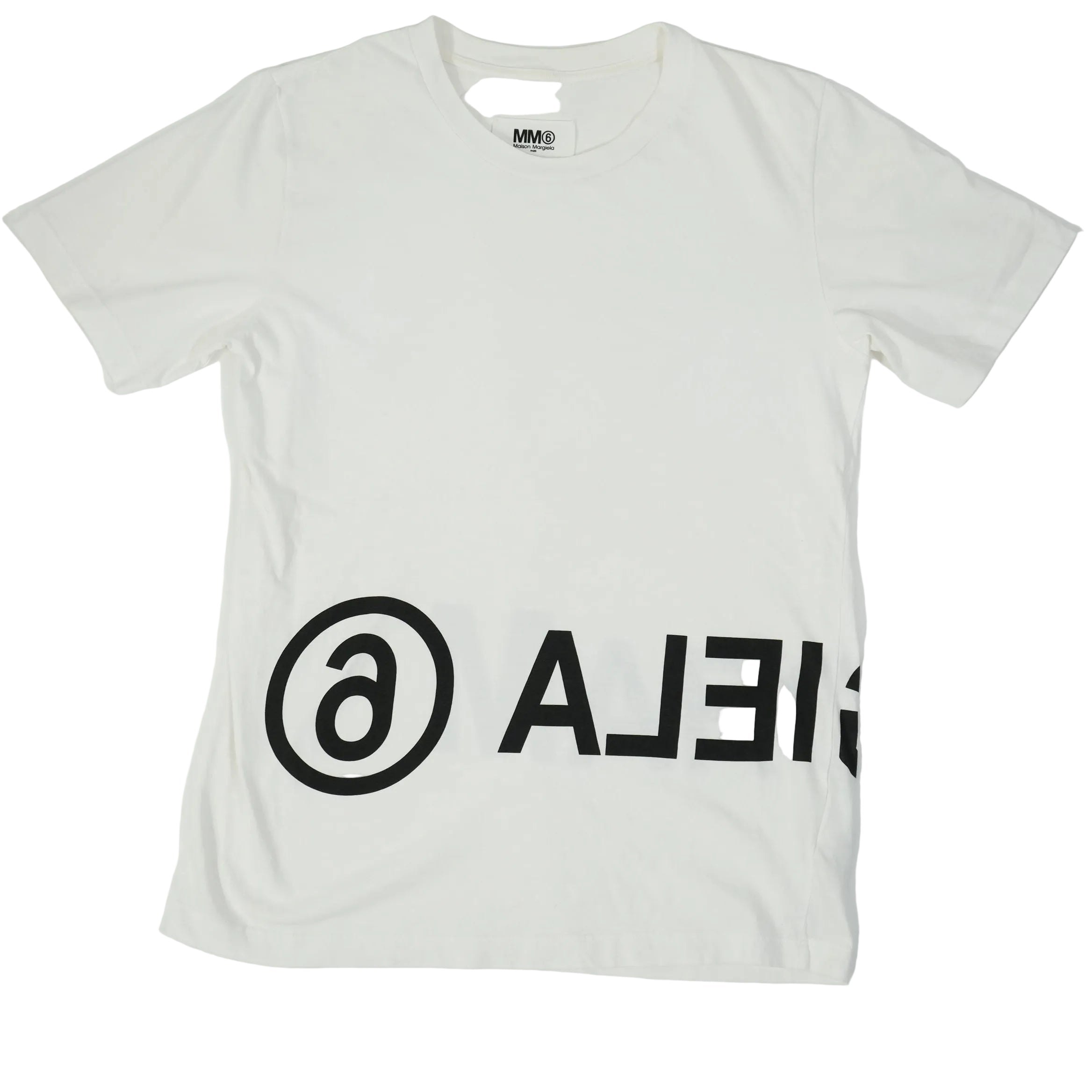 MM6 Maison Margiela Logo Graphic T-Shirt White Crew Neck Short Sleeve