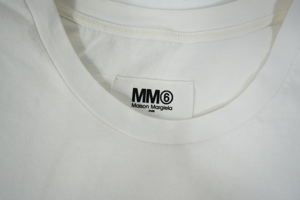 MM6 Maison Margiela Logo Graphic T-Shirt White Crew Neck Short Sleeve