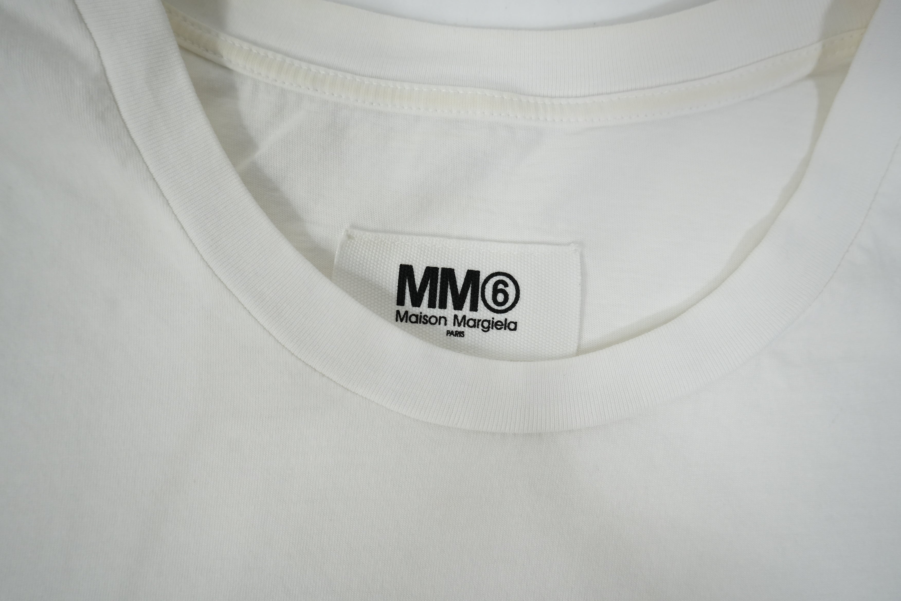 MM6 Maison Margiela Logo Graphic T-Shirt White Crew Neck Short Sleeve
