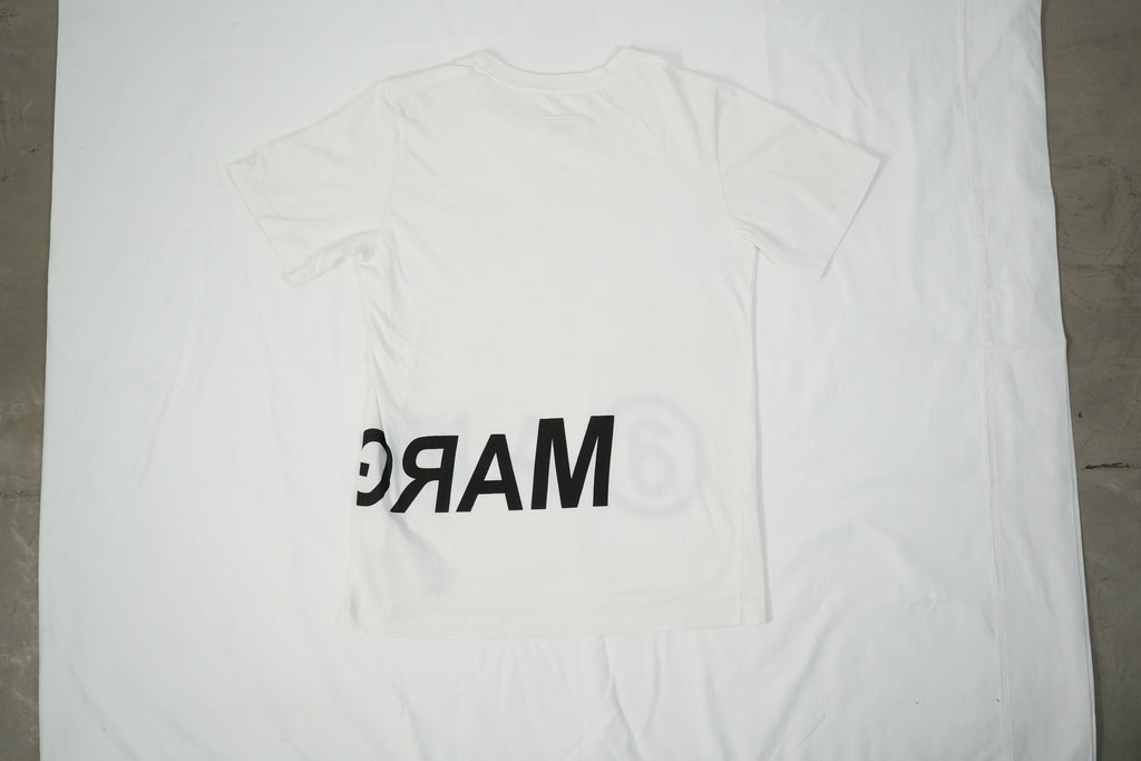 MM6 Maison Margiela Logo Graphic T-Shirt White Crew Neck Short Sleeve