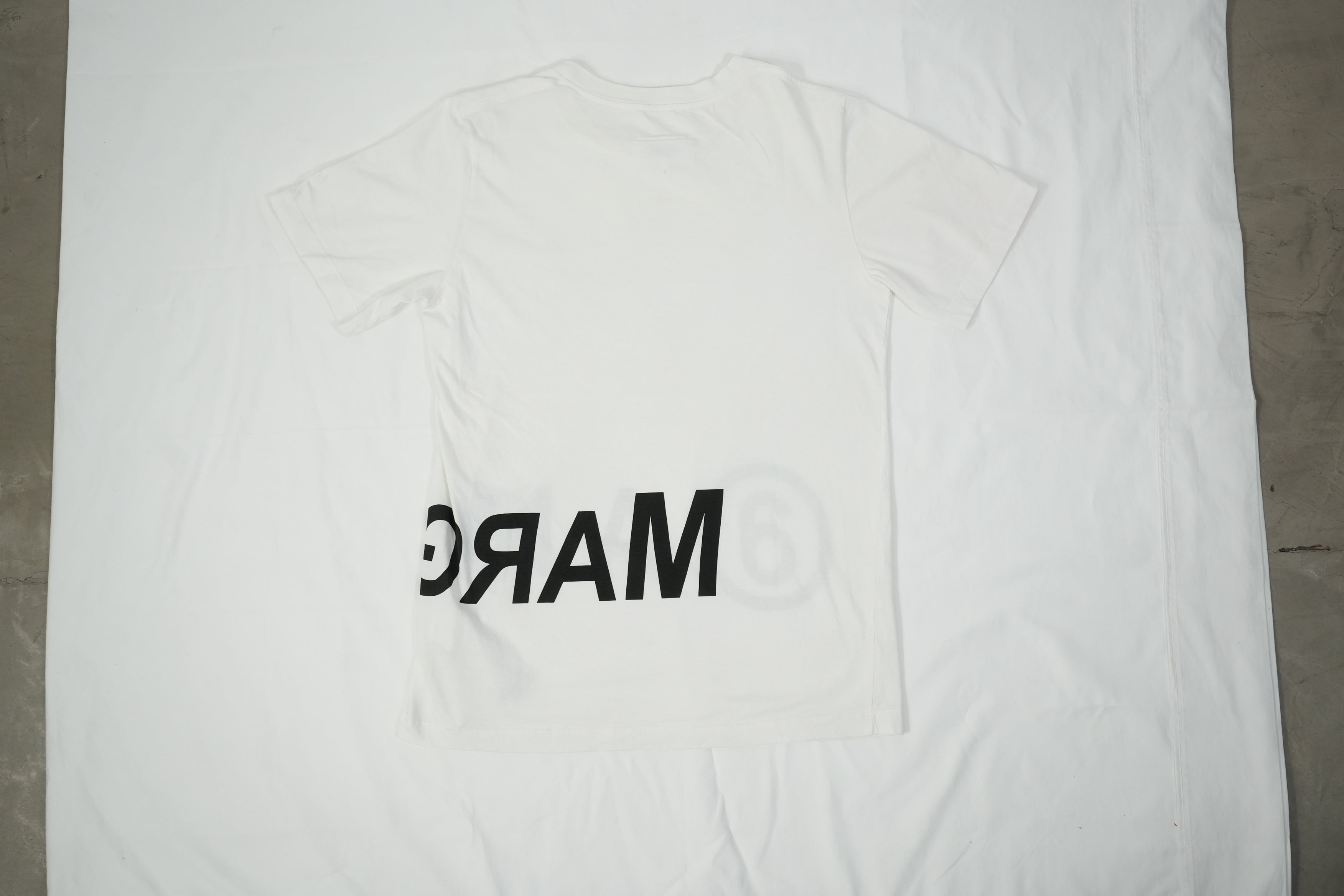 MM6 Maison Margiela Logo Graphic T-Shirt White Crew Neck Short Sleeve