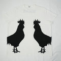LOEWE Rooster Silhouette Graphic T-Shirt White Black Spellout Logo Crew Neck