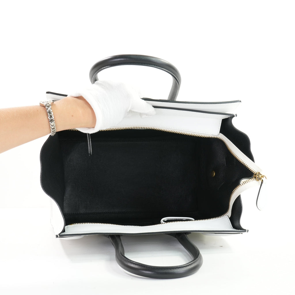 Celine Bi-Color Calfskin Nano Luggage Tote