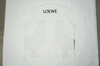 LOEWE Rooster Silhouette Graphic T-Shirt White Black Spellout Logo Crew Neck