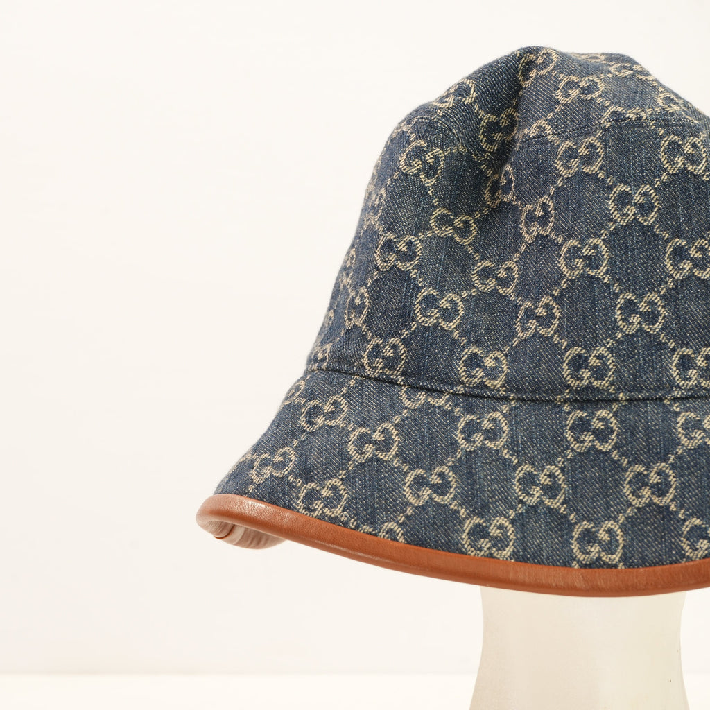 Gucci GG Denim Bucket Hat ( L, 59cm)