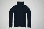 ISSEY MIYAKE Turtleneck Sweater Navy Blue Ribbed Knit Top
