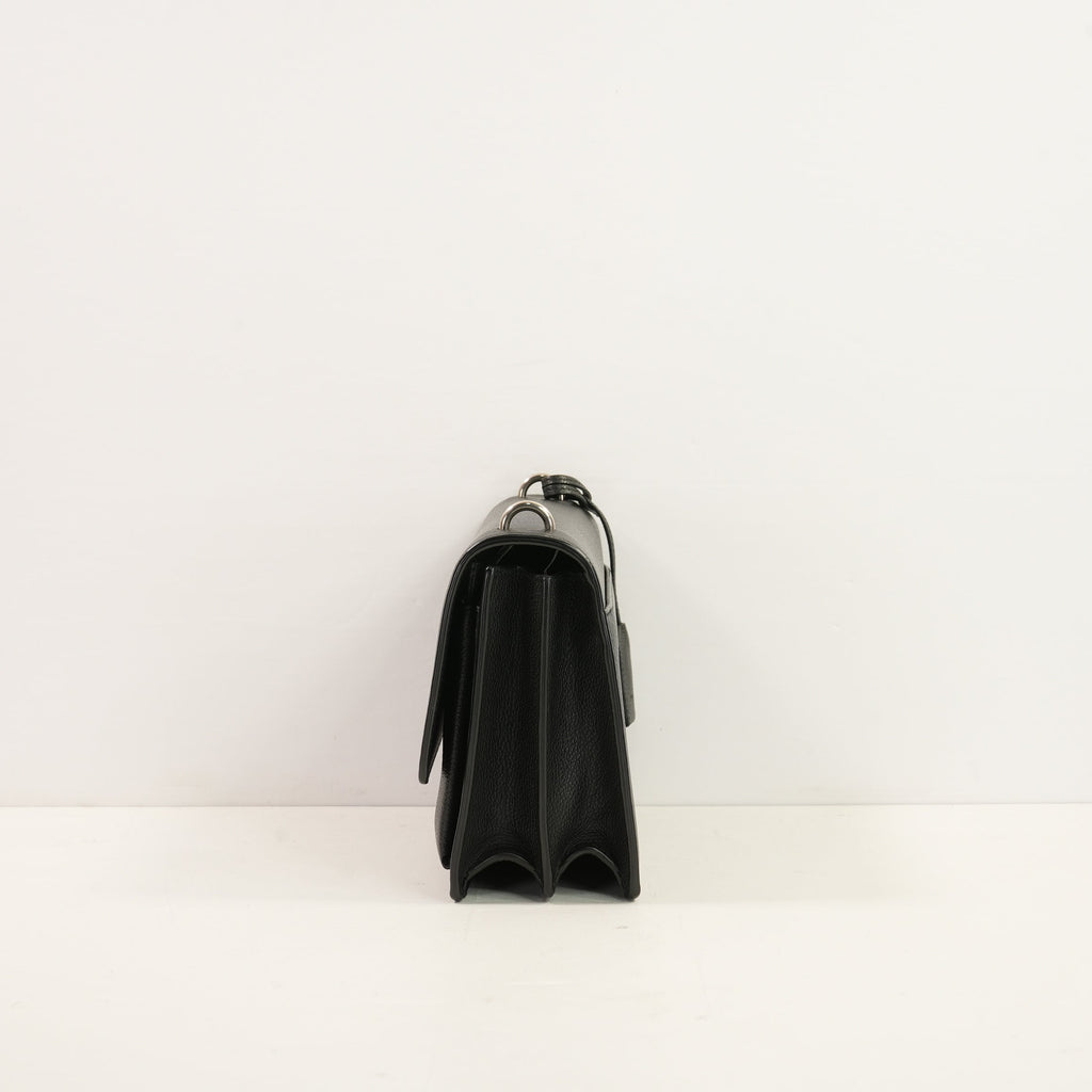 Saint Laurent Black Lambskin Medium Sunset Bag (Fullset)