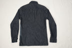 Bottega Veneta Geometric Patchwork Denim Shirt Indigo Blue Long Sleeve