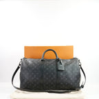 Louis Vuitton Monogram Kepall 50 Eclipse, Full Set