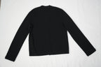 Chanel Uniform Black Cardigan Sweater CC Logo Buttons Knit Womens Size S