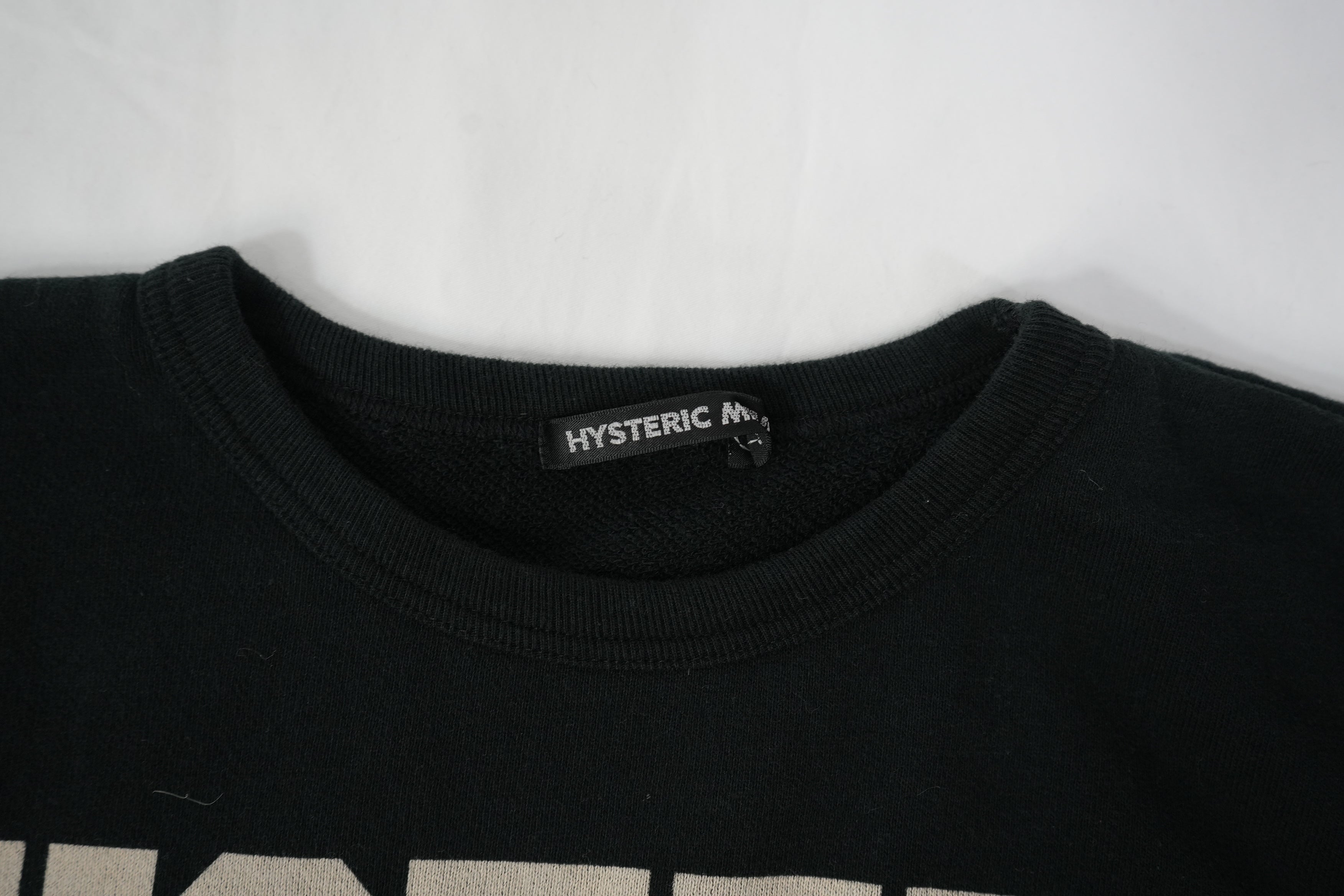 Hysteric Glamour Mini Graphic Sweatshirt Dress Black Long Pullover Tunic