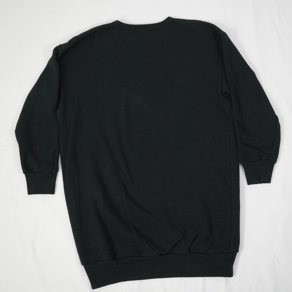 Hysteric Glamour Mini Graphic Sweatshirt Dress Black Long Pullover Tunic