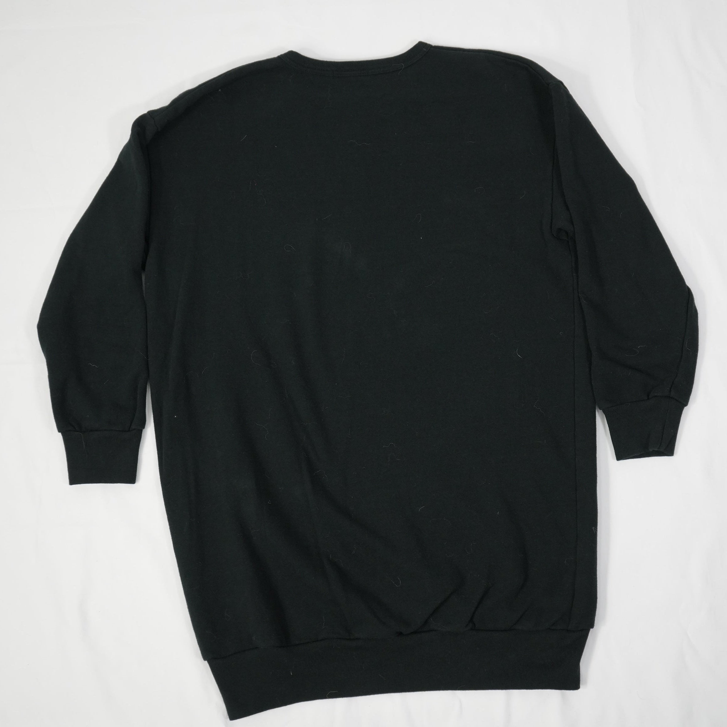 Hysteric Glamour Mini Graphic Sweatshirt Dress Black Long Pullover Tunic