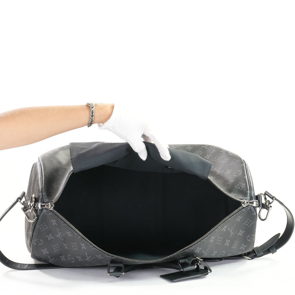 Louis Vuitton Monogram Kepall 50 Eclipse, Full Set
