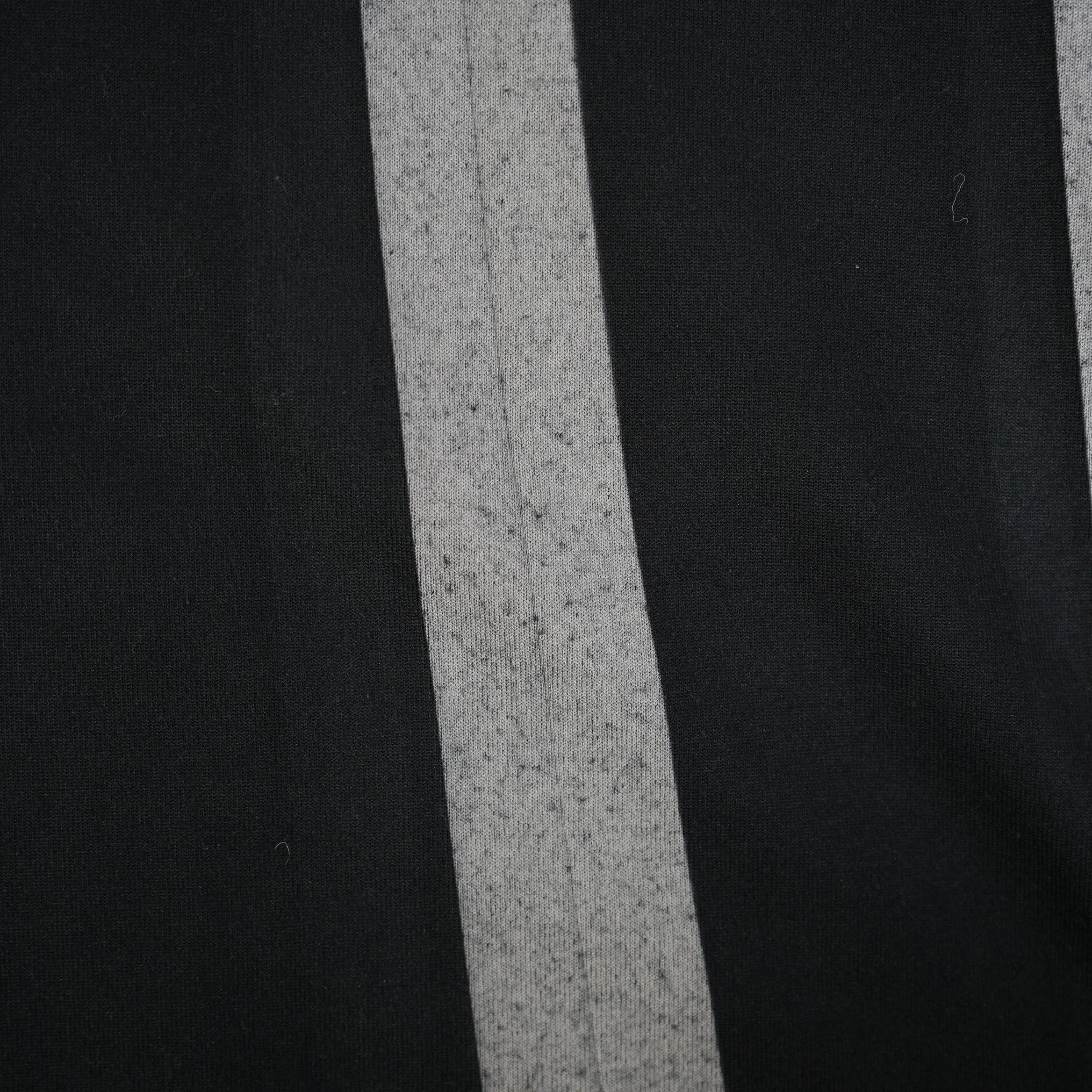 Issey Miyake Gray and Black Striped Long Sleeve Top Size 34