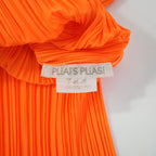 Pleats Please Issey Miyake Bright Orange Sleeveless Top Size Small.