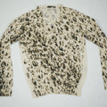 JustCavalli Animal Print V-Neck Long Sleeve Size Small