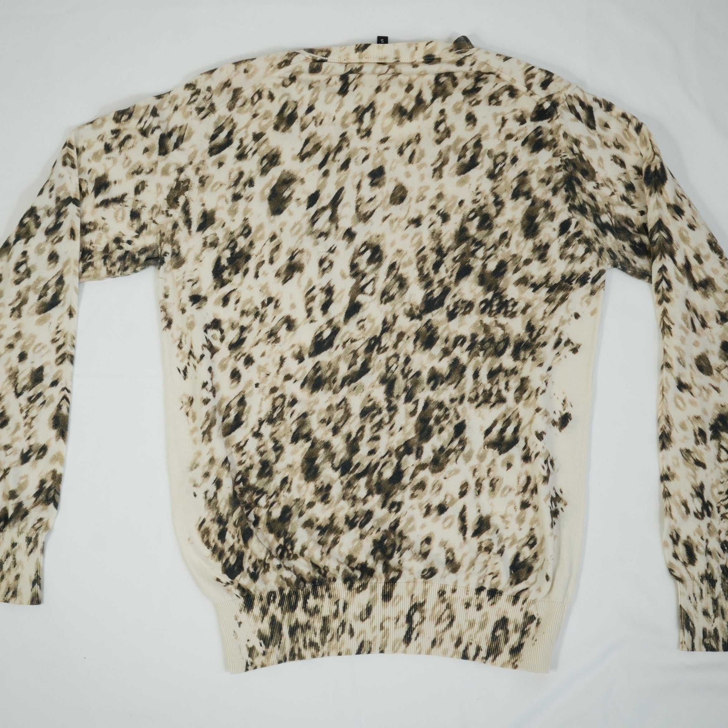 JustCavalli Animal Print V-Neck Long Sleeve Size Small