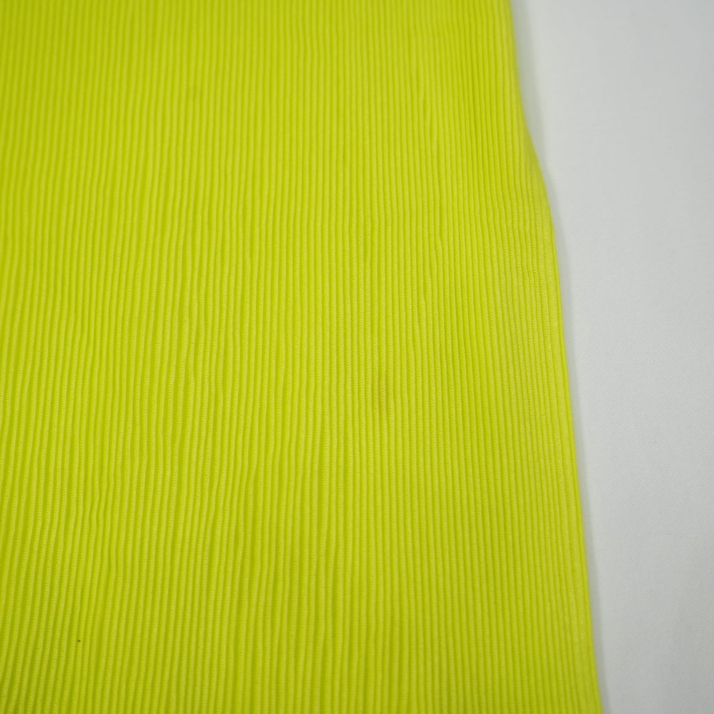 Pleats Please Issey Miyake Lime Green Sleeveless Turtleneck Top Size Medium