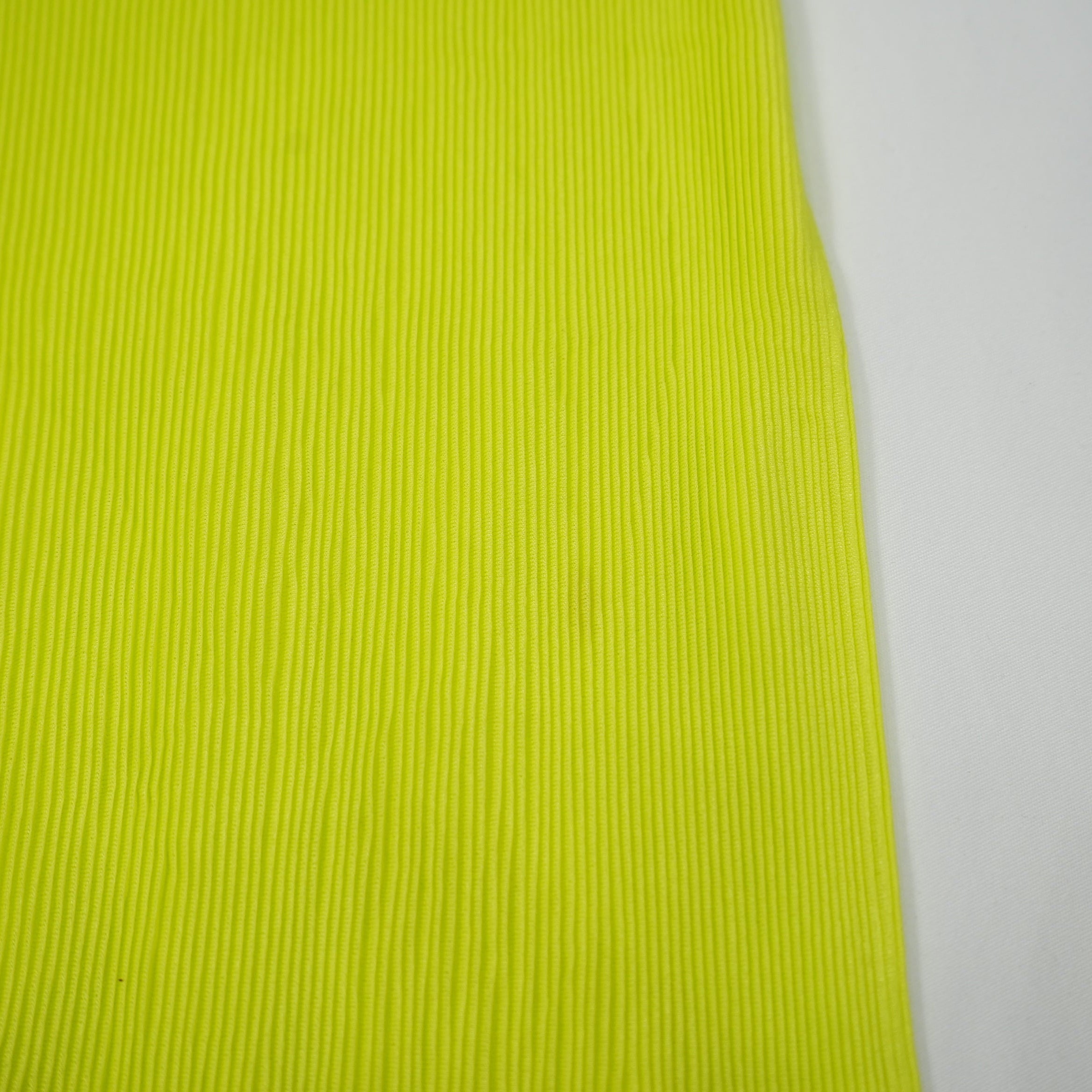Pleats Please Issey Miyake Lime Green Sleeveless Turtleneck Top Size Medium