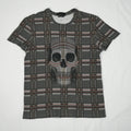 Alexander McQueen Charcoal Plaid Skull T-shirt Size Extra Small