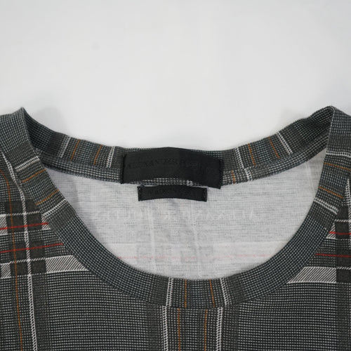 Alexander McQueen Charcoal Plaid Skull T-shirt Size Extra Small