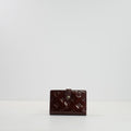 Louis Vuitton Maroon Vernis Leather Wallet, Full Set