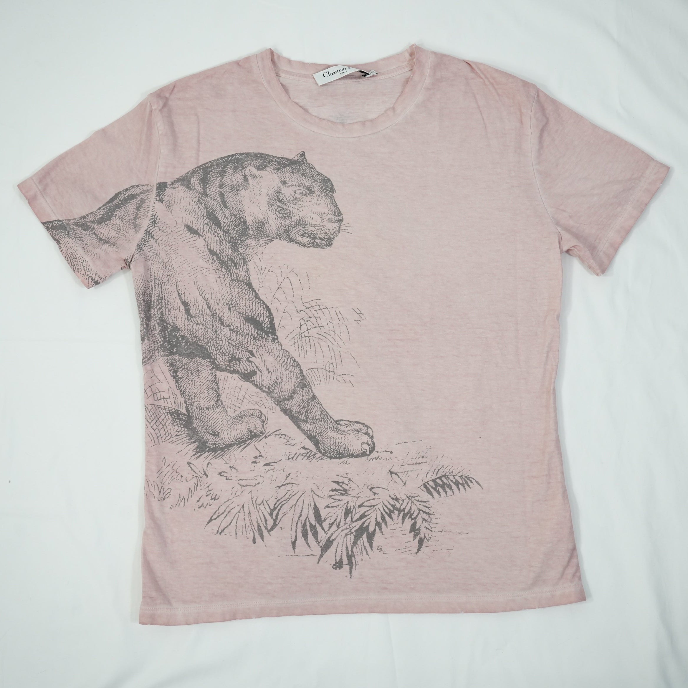 Christian Dior Animal Graphic Pink Dioriviera T-Shirt Size Large