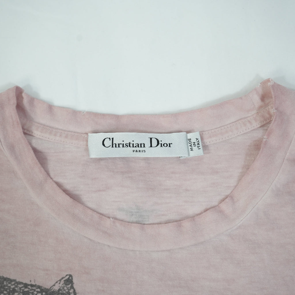 Christian Dior Animal Graphic Pink Dioriviera T-Shirt Size Large