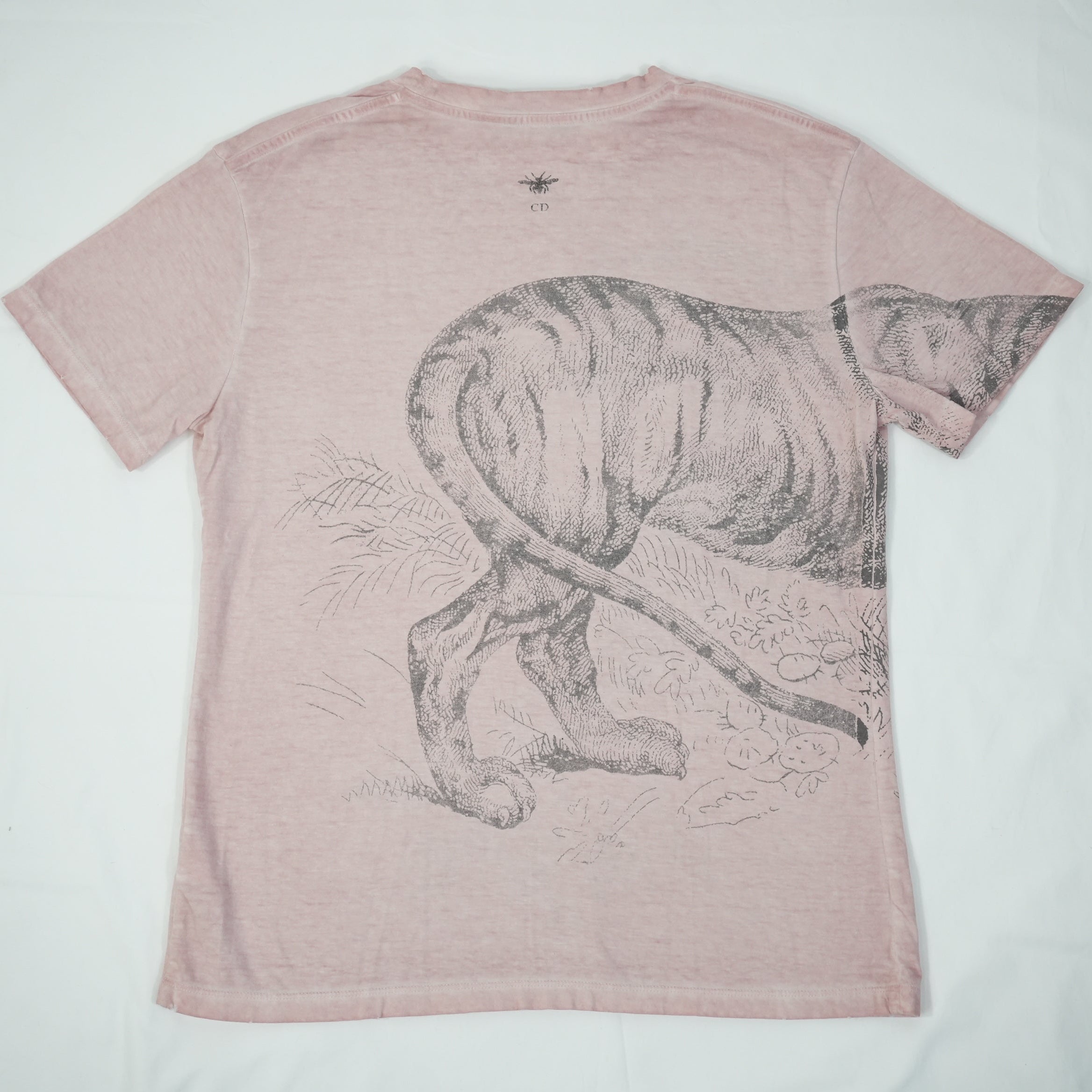 Christian Dior Animal Graphic Pink Dioriviera T-Shirt Size Large