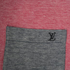 Louis Vuitton Heather Red T-Shirt with Grey Pocket Size Small