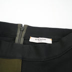 Givenchy Black Midi Skirt With Olive Peplum Size Extra Small